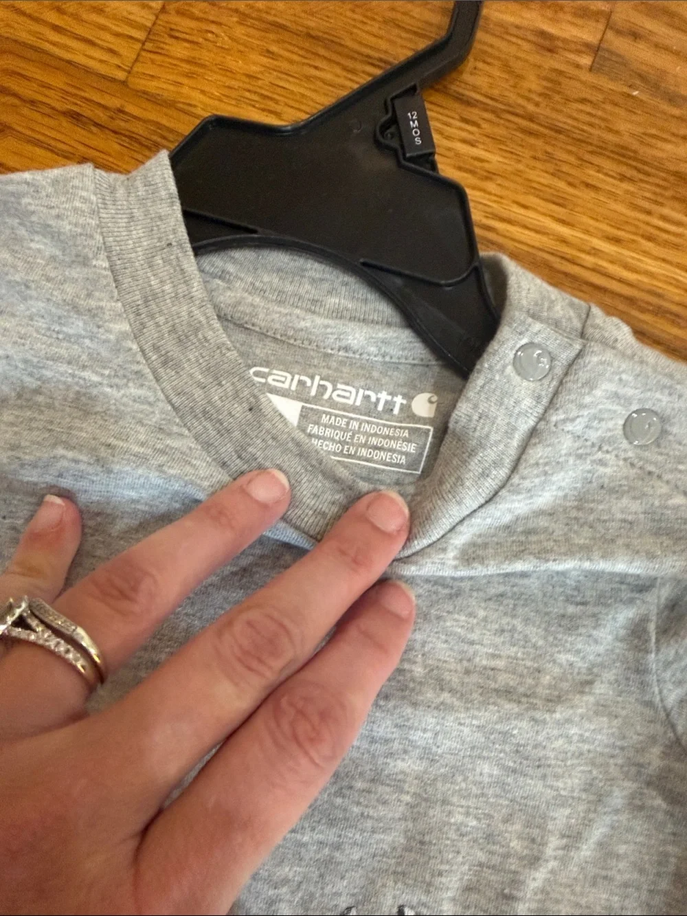 Carhartt Gray Baby Tool Belt Long Sleeve Onesie - Multiple sizes available - NWT